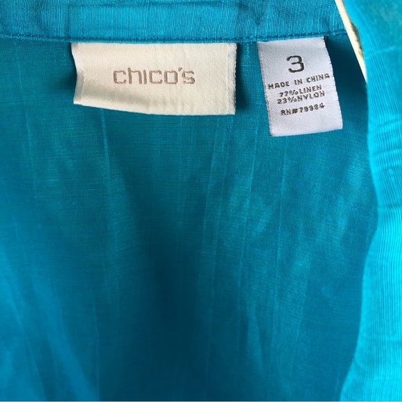 Chico’s Aqua Blazer - Picture 3 of 5